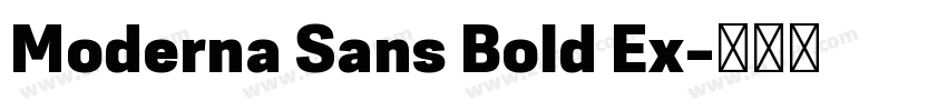 Moderna Sans Bold Ex字体转换